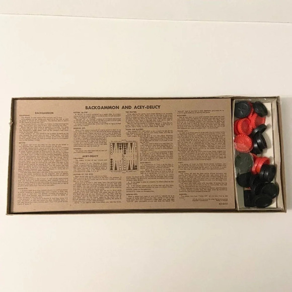 Vintage 1973 Backgammon and Acey Deucey  Milton Bradley Game - Picture 5 of 10